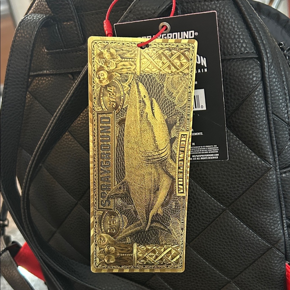 Sprayground Black Luxe Backpack - Picture 3 of 11
